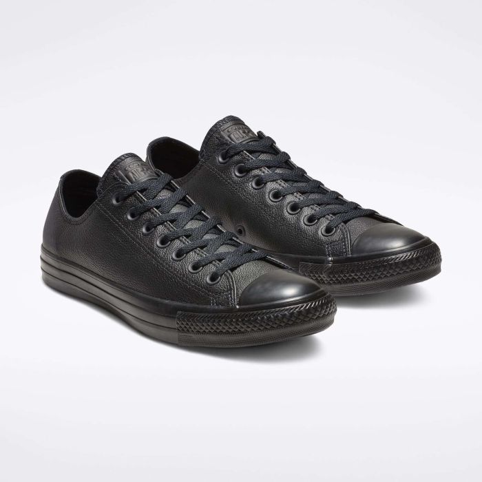 Converse All Star Leather Black Monochrome