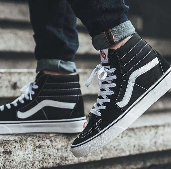 Vans sk8 best sale hi black gum