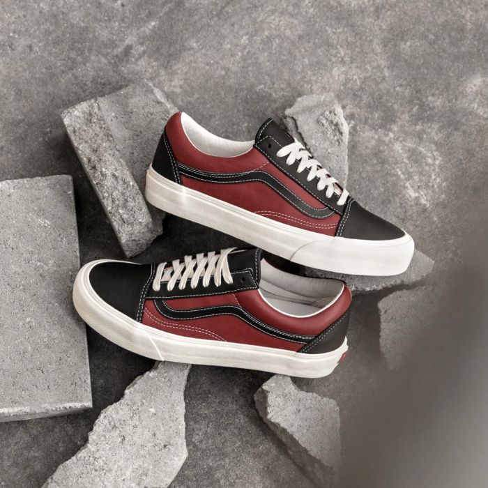 Vans Vault Old Skool LX (Leather) Black/Chili Pepper