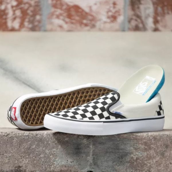 Light grey best sale checkered vans