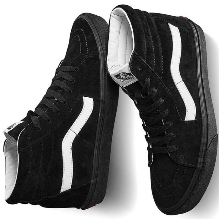 Vans Sk8-Hi (Pig Suede) Black/Black